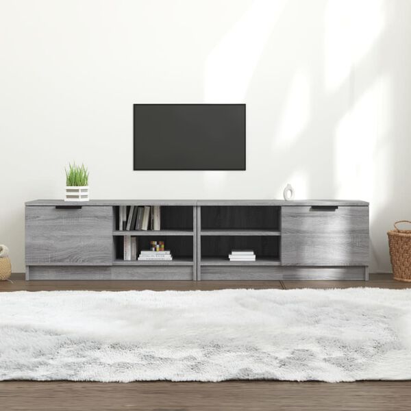 vidaXL Meubles TV 2 pcs Sonoma gris 80x35x36,5 cm Bois d'ing&eacute;nierie