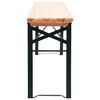 vidaXL Table de brasserie pliable avec 2 bancs 177 cm Bois de pin