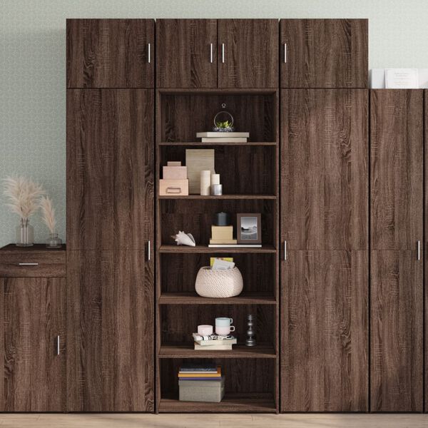 vidaXL Buffet haut ch&ecirc;ne marron 70x41x185 cm bois d'ing&eacute;nierie