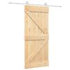 vidaXL Porte coulissante 90 x 210 cm Bois de pin massif