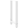 vidaXL Pieds de table de bar Blanc 2 pi&egrave;ces 50 x (90-91) cm Acier