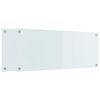 vidaXL Protection de cuisine Blanc 100 x 40 cm verre trempé
