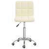vidaXL Chaise pivotante de salle à manger Crème Tissu