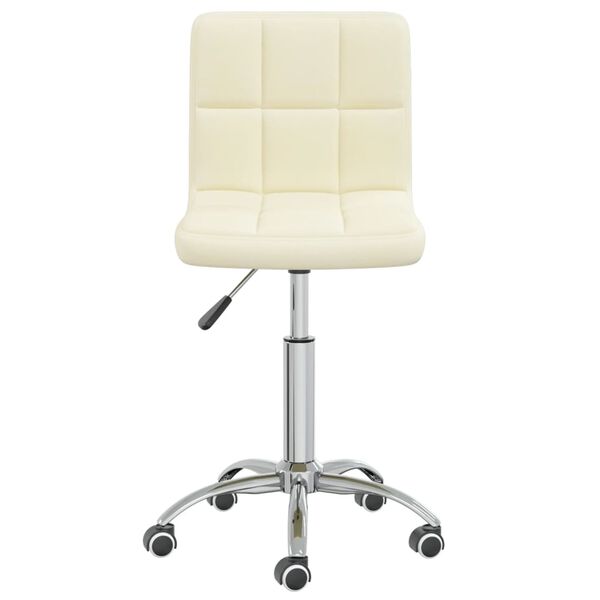 vidaXL Chaise pivotante de salle à manger Crème Tissu