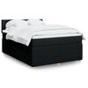 vidaXL Sommier &agrave; lattes de lit avec matelas Noir 140x190 cm Tissu