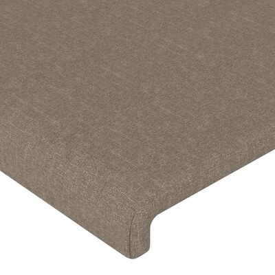 vidaXL Cadre de lit avec tête de lit Taupe 140x200 cm Tissu