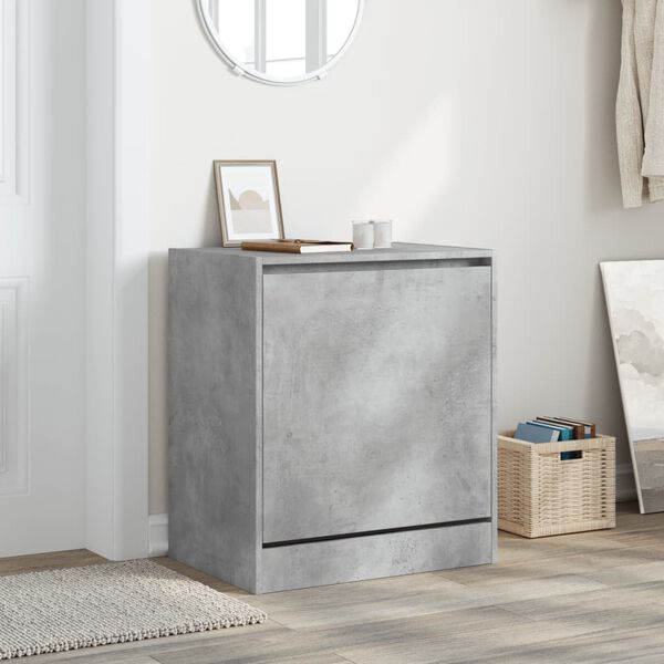 vidaXL Armoire à chaussures gris béton 60x42x69 cm bois d'ingénierie