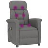 vidaXL Fauteuil de massage Gris fonc&eacute; Similicuir daim
