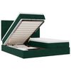 vidaXL Cadre de lit ottoman avec matelas vert fonc&eacute; 200x200 cm velours