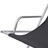 vidaXL Chaises inclinables de terrasse lot de 2 Acier Noir