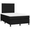 vidaXL Sommier &agrave; lattes de lit avec matelas Noir 120x200 cm Tissu