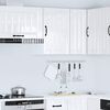 vidaXL Armoire murale de cuisine Lucca blanc brillant bois ing&eacute;nierie