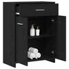 vidaXL Cabinet de salle de bain avec tiroir Ch&ecirc;ne noir 60 x 33 x 80 cm