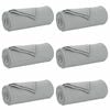 vidaXL Couvertures &agrave; jeter 6 pcs Gris 270 x 240 cm Toison