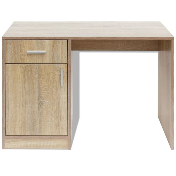 vidaXL Bureau avec tiroir et placard Ch&ecirc;ne 100x40x73 cm