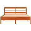 vidaXL Cadre de lit sans matelas cire marron 135x190cm bois pin massif