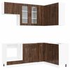 vidaXL Unit&eacute; de cuisine KALMAR 8 pc Ch&ecirc;ne brun Bois d'ing&eacute;nierie
