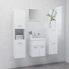 vidaXL Ensemble de meubles de salle de bain Blanc Agglom&eacute;r&eacute;