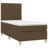 vidaXL Sommier &agrave; lattes de lit avec matelas Marron fonc&eacute; 90x200 cm