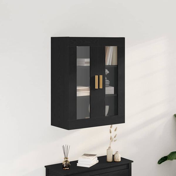vidaXL Meuble mural Ch&ecirc;ne noir 69,5 x 34 x 90 cm Bois d'ing&eacute;nierie