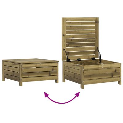 vidaXL Salon de jardin 5 pcs bois de pin imprégné