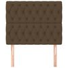 vidaXL T&ecirc;te de lit marron fonc&eacute; 90x7x118/128 cm Tissu