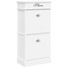 vidaXL Armoire &agrave; chaussures Blanc 50 x 28 x 98 cm Bois de Paulownia