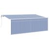 vidaXL Auvent r&eacute;tractable Bleu 350 x 200 cm tissu