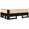vidaXL T&ecirc;te de lit de rangement Ch&ecirc;ne noir 135 cm Bois d'ing&eacute;nierie