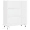 vidaXL Buffet blanc 69,5x32,5x180 cm bois d'ing&eacute;nierie