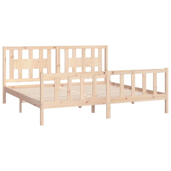 vidaXL Cadre de lit sans matelas bois de pin massif