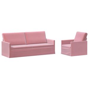 vidaXL Ensemble de Canap&eacute;s 2 pcs Rose Velours (V)