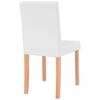 vidaXL Table et chaises 5 pcs Cuir synth&eacute;tique Ch&ecirc;ne Couleur cr&egrave;me