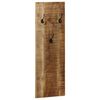 vidaXL Porte-manteau mural 2 pcs Bois de manguier massif 36x110x3 cm