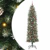 vidaXL Arbre de No&euml;l artificiel slim Vert et blanc 240 cm