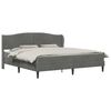 vidaXL Cadre de lit avec matelas Gris fonc&eacute; 180 x 200 cm Velours