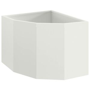 vidaXL Jardini&egrave;re d'Angle Blanc 45 x 45 x 35 cm Acier