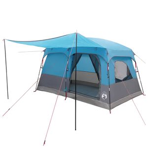 vidaXL Tente familiale 8 personne Bleu Polyester