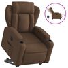 vidaXL Fauteuil inclinable &eacute;lectrique marron tissu