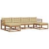 vidaXL Ensemble de canap&eacute;s d'ext&eacute;rieur 6 pc Naturel et Beige