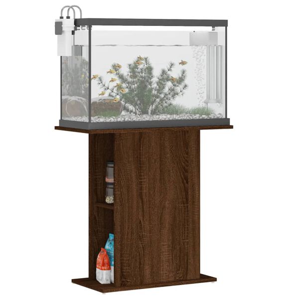 vidaXL Support pour aquarium ch&ecirc;ne marron 75x36x72,5 cm
