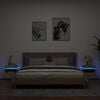 vidaXL Armoires de chevet avec lumières LED 2 pcs chêne sonoma
