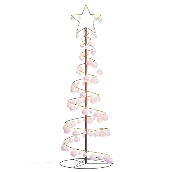 vidaXL Sapin de Noël à LED avec boules 100 LED blanc chaud 150 cm