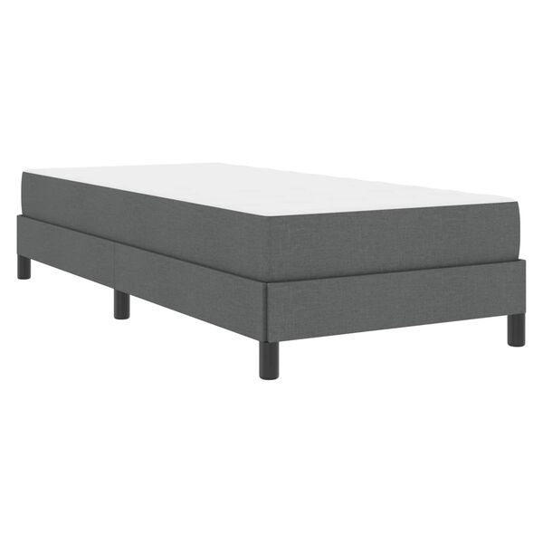 vidaXL Lit &agrave; ressorts avec matelas Gris fonc&eacute; 90 x 190 cm tissu