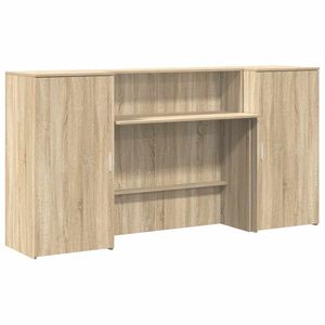 vidaXL Bureau r&eacute;ception ch&ecirc;ne sonoma 200x50x103,5 cm bois d'ing&eacute;nierie