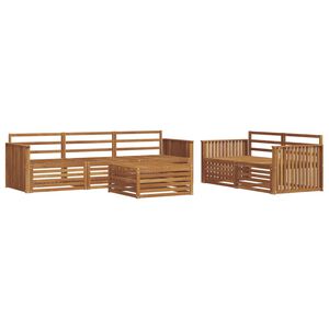 vidaXL Ensemble de canap&eacute;s d'ext&eacute;rieur 6 pc Naturel