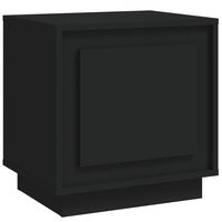 vidaXL Table de chevet noir 44x35x45 cm bois d’ingénierie