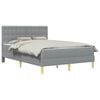 vidaXL Cadre de lit avec matelas Gris clair 160 x 200 cm tissu
