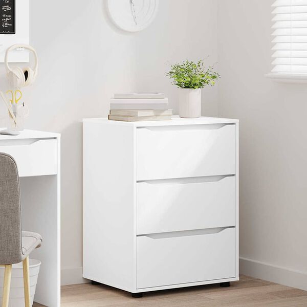 vidaXL Armoire de rangement Blanc 60 x 48 x 81 cm Bois d'ingénierie
