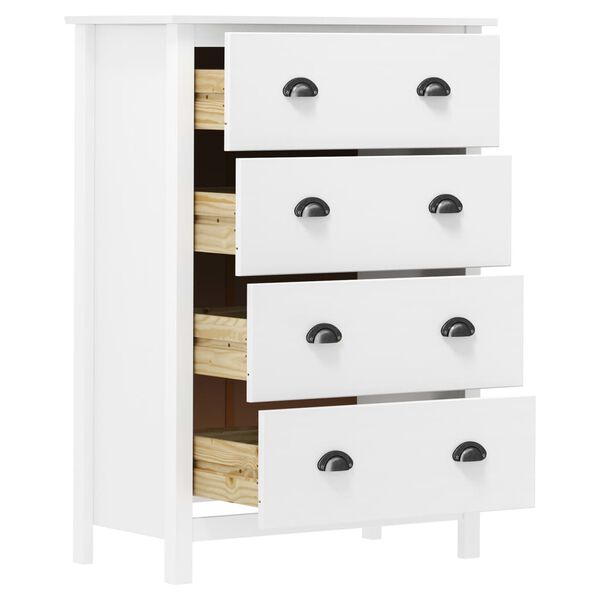 vidaXL Buffet Hill avec 4 tiroirs 79x40x110 cm Bois de pin solide